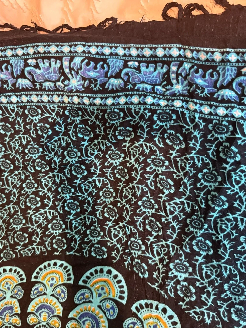 Vibrant Cotton Multicolor Mandala Wall Tapestry - Home Wall Decor